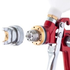 Rote Aurita Hvlp-Farbpistole 1.7mm AB-17-Tank 600ml