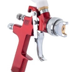 Arma de pintura vermelha de aurita hvlp 1.7mm Tanque AB-17 600ml