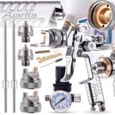 Auarita HVLP 2x pistole pistole 1,4 1,7 mm pro reduktoru malování