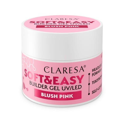 Claresa builder gel Soft&Easy ροζ ρουζ 90g
