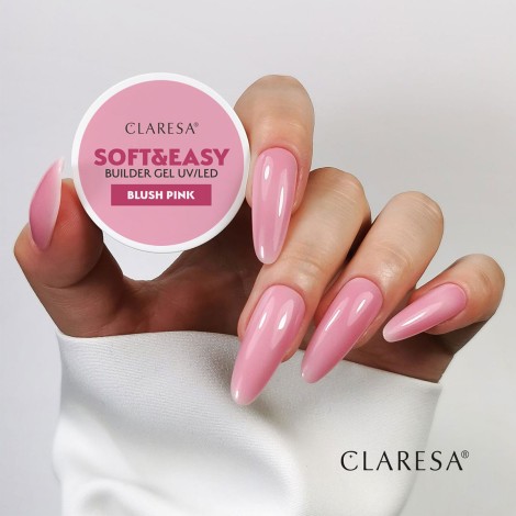 Claresa builder gel Soft&Easy blush pink 90g — vist i brug
