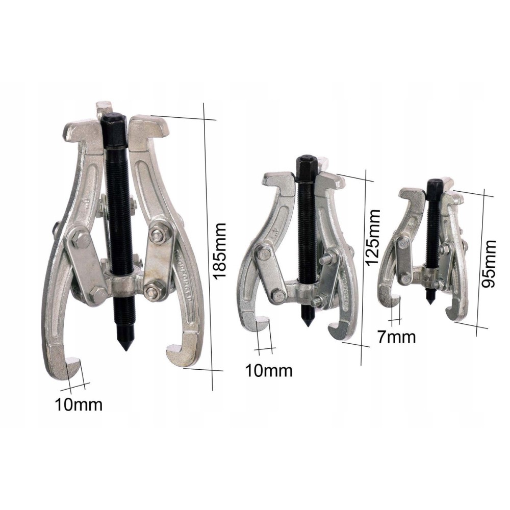 Set van 3PCS 3-armtrekkers. Interieuragers 75 100 150 mm