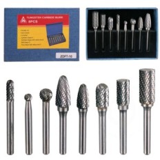 FREZY DO METALU WIDIOWE KOMPLET 8szt TRZPIEŃ 6mm ZESTAW DO SPAWÓW SPOIN