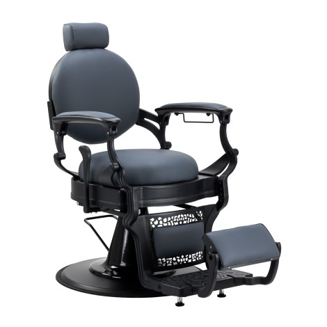 Barberstol Gabbiano Niccolo grafit uden knapper — forfra