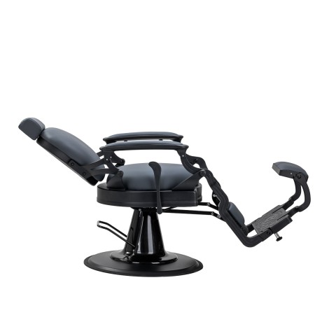 Κάθισμα κουρέα Gabbiano Niccolo γραφίτης χωρίς κουμπιά — προβολή από πλάι