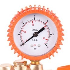 Propane-Butane LPG cylinder reducer Manometer. Valve for gas cylinder
