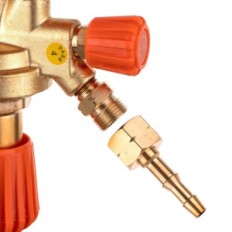 Propan-butane LPG-cylinderreducerande manometer. Ventil för gascylinder