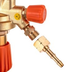 Propan-butane LPG-cylinderreducerande manometer. Ventil för gascylinder