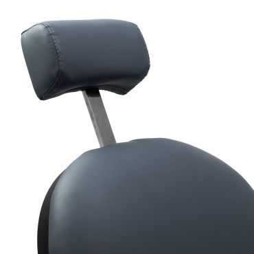 Barber chair Gabbiano Niccolo graphite buttonless — close-up of the head