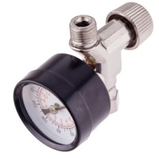 Glass air pressure reducer Paint gun 1/4 Manometer