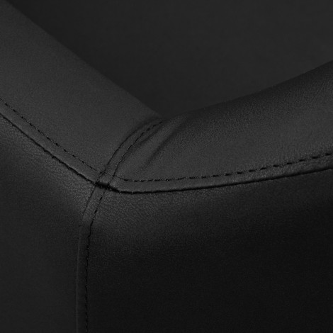 Sillón de peluquería Gabbiano Davos negro — detalle de la superficie