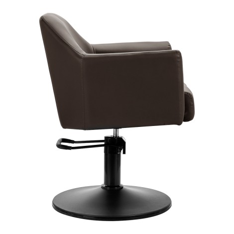 Sillón de peluquería Gabbiano Davos marrón — vista lateral