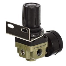 Réducteur d'air de 1/4 "avec manomètre - pour compresseur, régulateur de pression