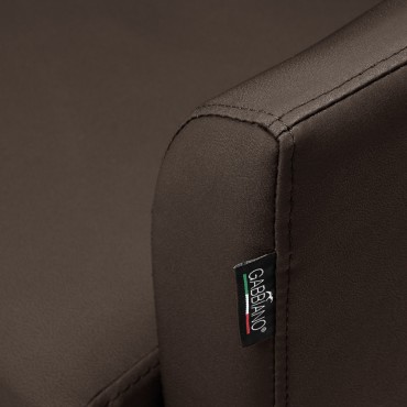 Sillón de peluquería Gabbiano Davos marrón — detalle del reposabrazos
