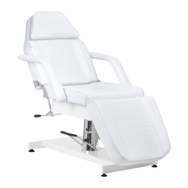 Sillon hydraulisk kosmetikstol v2 210 hvid — fra siden