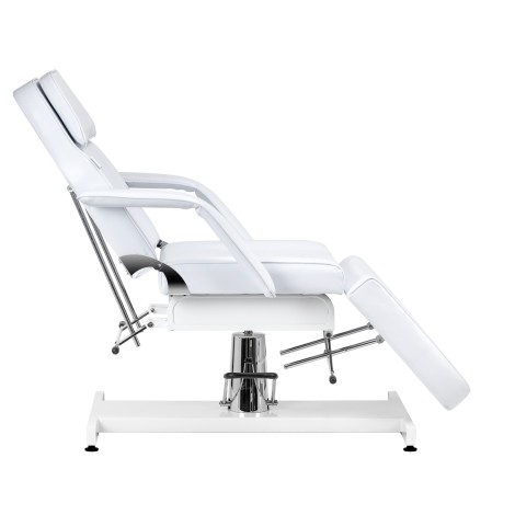 Sillon hydraulische cosmetische stoel v2 210 wit — zijaanzicht