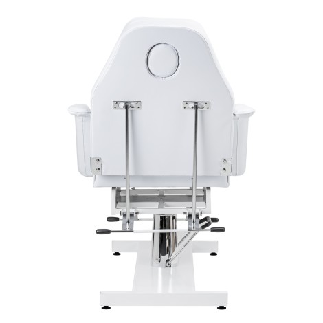 Sillon hydraulische cosmetische stoel v2 210 wit — achteraanzicht