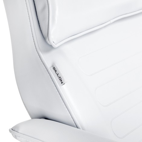 Fauteuil cosmétique hydraulique Sillon v2 210 blanc — gros plan assise