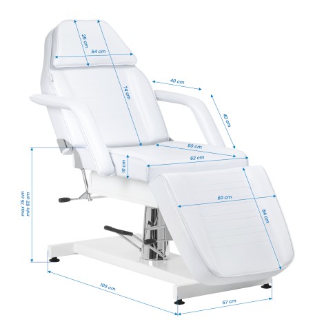 Sillon hydraulic cosmetic chair v2 210 white