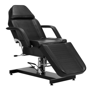 Sillon hydraulische cosmetische stoel v2 210 zwart — zijaanzicht