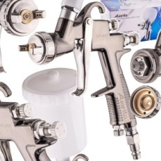 HVLP II Πυροβόλο όπλο 1.7mm Ακροφύσιο για ζωγραφική Auarita 1.5-3 Bar