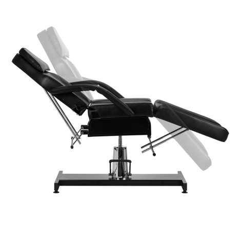 Poltrona cosmetica idraulica Sillon v2 210 nera — vista laterale