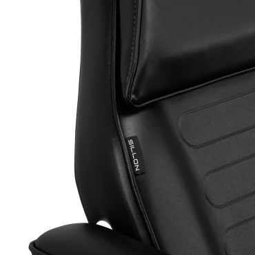 Sillon hydraulinen kosmetiikkatuoli v2 210 musta — lähikuva selkänojasta