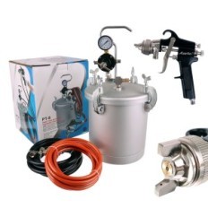 Malování agregátové barvy pistole hadice 5m Pt8 Auarita 1.8mm 8l nádrž