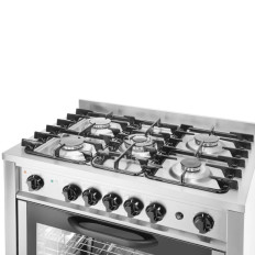 Cuisinière à gaz 5 foyers avec four à convection - Hendi 225707