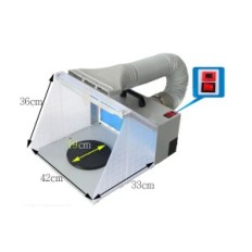 Cabina de modelado 42cm pintura pintura de pintura de iluminación. Ventilador led