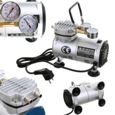 2in1 Aerograph kompressor vakuumpumpe vakuum -600mmhg AS20W