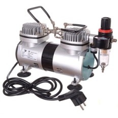 Učinkovit 40L / min AS19-2 Kompresor za Airbrush Dva bata Auto Stop 5.5Bar