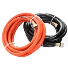 Sarja kaksi kappaletta - 5m 3/8 "letkut" +1/4 "musta + oranssi PT2, PT8