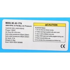 Silent Aerograf Compressor Reduktor Manometer Hadica Filtračná nádrž 0,3l