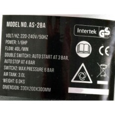 Double-PISTON AIRBRISOR Velike performanse 3L Auto Stop