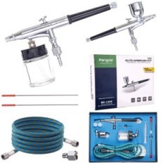 Modellering Aerograph Set Fengda BD-134K munstycken 3x 0,2 0,3 0,5 mm