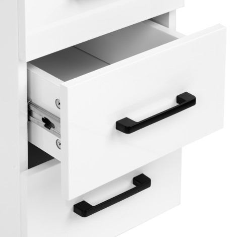 Kozmetický stôl MOMO L01 s odsávačom prachu — detail zásuvky