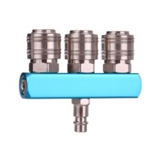 Connettore rapido del compressore a 3 vie splitter pneumatico 1/4 "