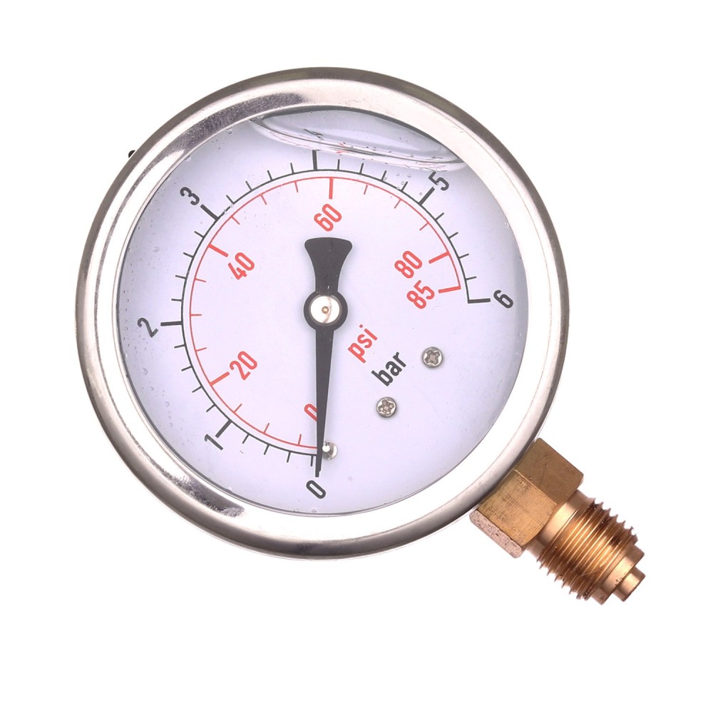 Gycerinine Gauge 0-6 Bottom Bar 1/4 ίντσας Ρολόι