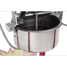 Mobiele popcornmachine met rolstoelen op wielen