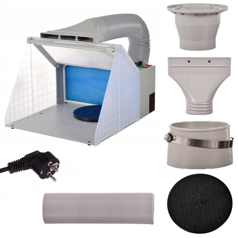 Cabina de pintura modelo + Ajuste + Ajuste para pintura aerógrafo