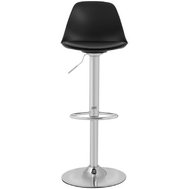 Hoker Stool Bar chair Taping upholstered 4 pcs. Čierna