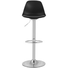 Silla de barra de Hoker Silla de barra tapizada tapizada 4 PCS. Negro