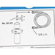 Ühendusklapp. 3 / 8L 52121 kontseptsioonile. Ühekordselt kasutatav G7 / 16 niit "CFH