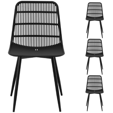 Moderne plastic stoel met...