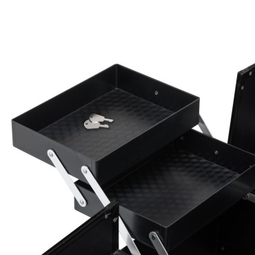 ACTIVESHOP Kosmetikkoffer Schwarz 40 — Detailaufnahme Oberfläche