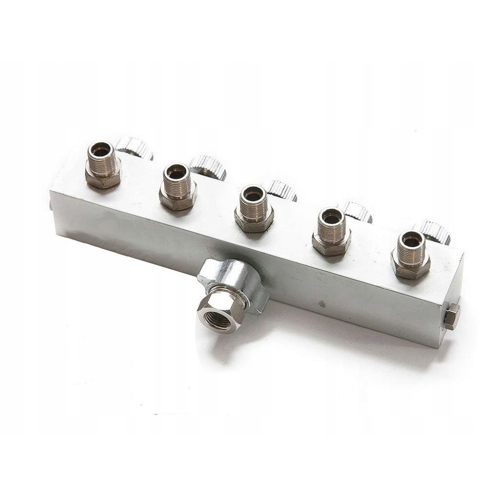 Air Distributor 5-Wire 1/8 "1/4" Strip Adjustment 5 Outputs