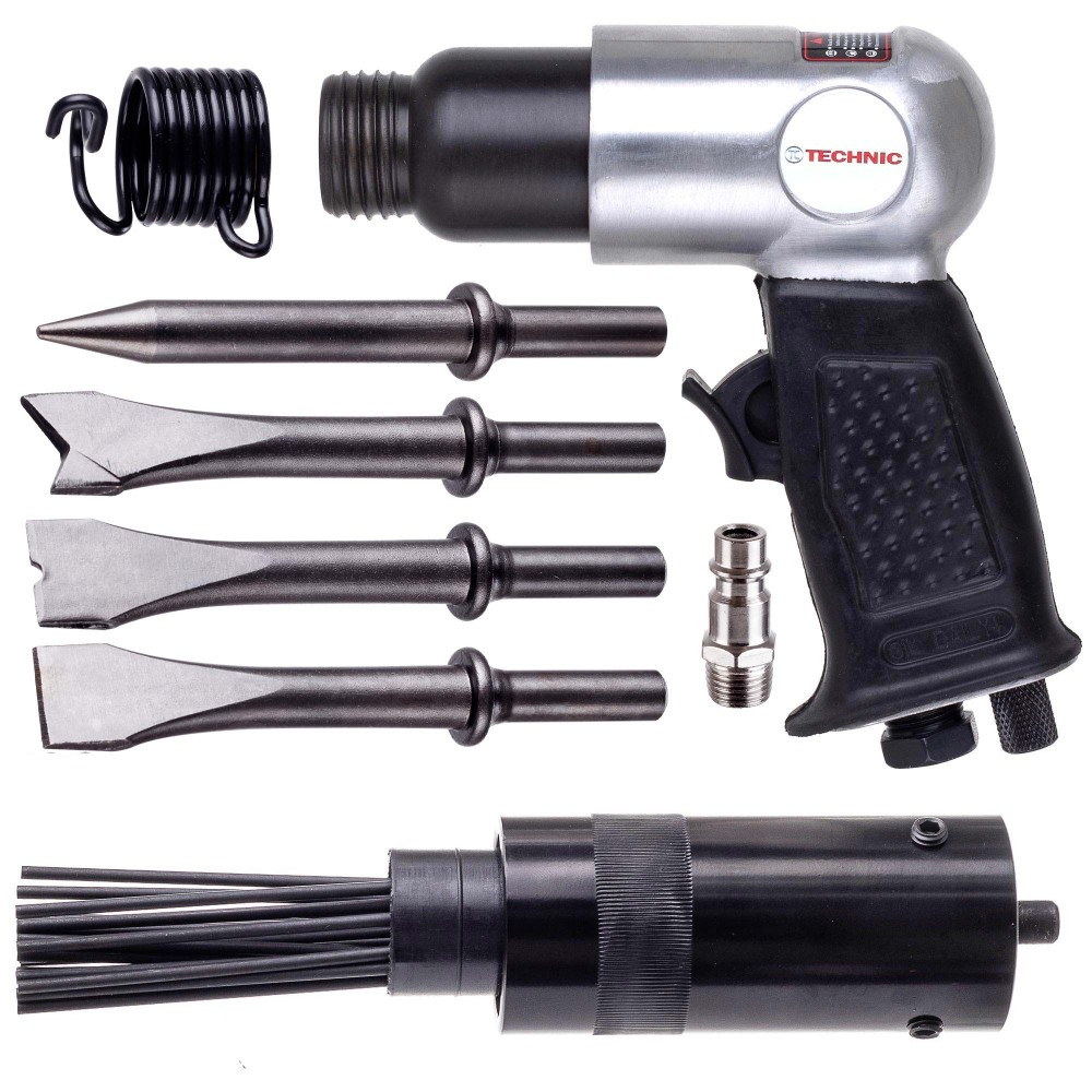 Pneumatische hamer-impactnaald + 4x grotten cutter naaldkop