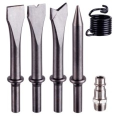 Pneumatische hamer-impactnaald + 4x grotten cutter naaldkop