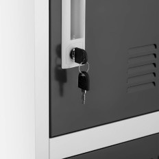 Schrapergarderobe met sociale kluisjes metaal voor kleedkamer 15 toetsenbord